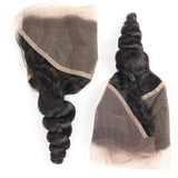 Parksonhair Loose Wave Human Hair 3 Bundles With 13*4 Lace Frontal