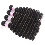 Parksonhair Deep Wave Human Virgin Hair Weave 4 Bundles/Pack