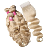 Parksonhair 613 Body Wave Human Hair 4 Bundles With 4*4 Lace Closure