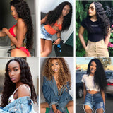 Parksonhair Deep Wave Human Hair 4 Bundles With 4*4 Lace Closure