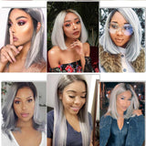 Parksonhair 1B/Grey Straight Human Virgin Hair Weave 3 Bundles/Pack