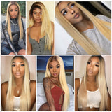 Parksonhair 1B/613 Straight Human Virgin Hair Weave 4 Bundles/Pack