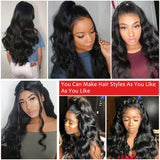 Parksonhair Body Wave Lace Front Human Hair Wig Natural Color