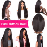 Parksonhair Lace Front Human Hair Wig Straight Natural Color