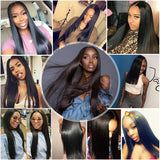 Parksonhair Straight Human Hair 3 Bundles With 4*4 Lace Closure