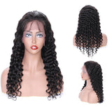 Parksonhair Lace Front Human Hair Wig Deep Wave Natural Color