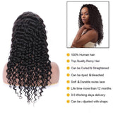 Parksonhair Lace Front Human Hair Wig Deep Wave Natural Color