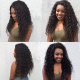 Parksonhair Lace Front Human Hair Wig Deep Wave Natural Color