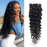 Parksonhair Deep Curly Human Hair 5x5 Lace Closure