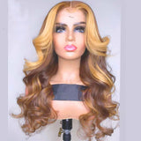 Honey Blonde Lace Front Wigs 360 Lace Frontal Wig Pre Plucked Full Lace Human Hair Wigs Colored 13x4 Lace Front Human Hair Wigs