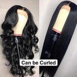 Lace Human Hair Wigs Brazilian Straight Lace Front Wig Pre Plucked Remy Middle Part Human Hair Lace Part Wig 8~28 Inch