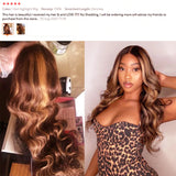 Parksonhair Highlight HD 5x5 Closure Wig Body Wave Human Hair Lace Closure Wig 4/27