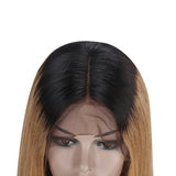 Straight Ombre Lace Front Wig Remy Colored 13x4 Lace Front Wig 2 Tone Human Hair Wig Brazilian Straight Wig Human Hair