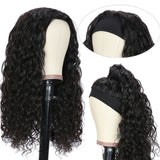 Headband Wig Long Water Wave Human Hair Wig 150% density Hair No Glueless No Sew IN Remy Headband Scarf Wig Peruvian Wigs