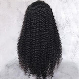 Peruvian Kinky Curly Lace Front Part Human Hair Wigs 13x1 T-part Lace Hair Wigs with Baby Hair Pre Plucked Remy Hair Lace Wigs