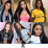 Lace Human Hair Wigs Brazilian Straight Lace Front Wig Pre Plucked Remy Middle Part Human Hair Lace Part Wig 8~28 Inch