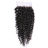 Parksonhair Kinky Straight Human Hair 4x4 Lace Closure