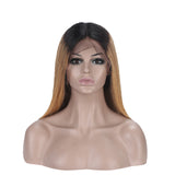 Straight Ombre Lace Front Wig Remy Colored 13x4 Lace Front Wig 2 Tone Human Hair Wig Brazilian Straight Wig Human Hair