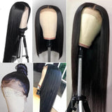 Lace Human Hair Wigs Brazilian Straight Lace Front Wig Pre Plucked Remy Middle Part Human Hair Lace Part Wig 8~28 Inch