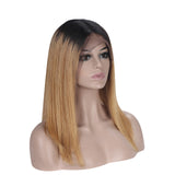 Straight Ombre Lace Front Wig Remy Colored 13x4 Lace Front Wig 2 Tone Human Hair Wig Brazilian Straight Wig Human Hair