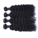 Parksonhair Deep Curly Human Virgin Hair Weave 4 Bundles/Pack