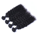 Parksonhair Deep Curly Human Virgin Hair Weave 4 Bundles/Pack