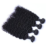 Parksonhair Deep Curly Human Virgin Hair Weave 4 Bundles/Pack