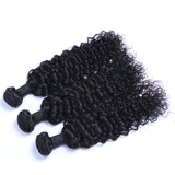 Parksonhair Deep Curly Human Virgin Hair Weave 3Bundles/Pack