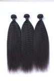 Parksonhair Kinky Straight Human Virgin Hair Weave 3Bundles/Pack