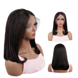 Straight Short Bob Wigs Lace Front Wig Human Hair Lace Closure Bob Wig Pre Plucked Baby Hair For Women Malaysian Remy Lace Frontal Human Hair Wigs