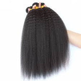 Parksonhair Kinky Straight Human Virgin Hair Weave 3Bundles/Pack