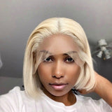 lace front human hair wigs hd Blonde 613 short frontal bob wig brazilian remy straight Ombre colored burgundy for black women