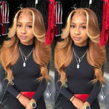 Honey Blonde Lace Front Wigs 360 Lace Frontal Wig Pre Plucked Full Lace Human Hair Wigs Colored 13x4 Lace Front Human Hair Wigs