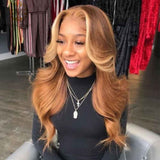 Honey Blonde Lace Front Wigs 360 Lace Frontal Wig Pre Plucked Full Lace Human Hair Wigs Colored 13x4 Lace Front Human Hair Wigs