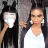 Long Straight Lace Front Wig  40 Inches Lace Front Human Hair Wigs Pre Plucked and Baby Hair Remy Brazilian Wig