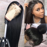 Straight Lace Front Human Hair Wigs Pre plucked HD Transparent Lace Wig With Baby Hair Brazilian Remy Lace Front Closure Wigs