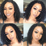 Deep Curly Lace Front Human Hair Wigs 13x4 Lace Frontal Wigs With Baby Hair Short Bob Lace Frontal Wig 180 Density Wig Deep Wave