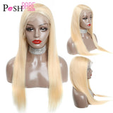 613 Honey Blonde Color Remy Brazilian Straight Lace Front Human Hair Wig 8 - 28 inch 1B 613 Ombre Frontal Wigs for Black Women