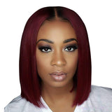 Lace Front Human Hair Wigs For Black Women Brazilian Straight Lace Front Wig 13*4 Bob Lace Front Wigs Pre Plucked Remy