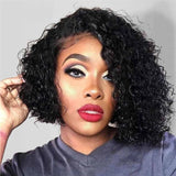 Brazilian Water Wave Short Bob 4x4 Closure Wig Human Hair Lace Frontal Wavy Curly Bob Wigs For Women Pre Plucked Lace Wig