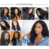 Deep Curly Front Bob wig Lace 4X4 Front Human Hair Wigs Brazilian Curly Natural Wig  Curly Short Bob Lace Front Human Hair Wig