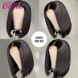 4x4 Short Bob Wigs Lace Closure Wig Human Hair Wigs Straight PrePlucked Hairline 200% Density Brazilian Lace Front Wigs