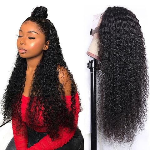 30inch Curly Human Hair Wig Lace Front Wigs Brazilian Kinky Curly Closure Wig 13x4 Lace Human Hair Wigs