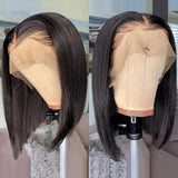 Straight Short Bob Lace Front Wigs Human Hair 13x4 Lace Frontal Wigs Pre-plucked With Baby Hair