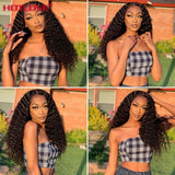 Peruvian Kinky Curly Lace Front Part Human Hair Wigs 13x1 T-part Lace Hair Wigs with Baby Hair Pre Plucked Remy Hair Lace Wigs