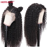 Peruvian Kinky Curly Lace Front Part Human Hair Wigs 13x1 T-part Lace Hair Wigs with Baby Hair Pre Plucked Remy Hair Lace Wigs