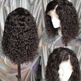 Curly Bob Lace Front Human Hair Wigs With Baby Hair Indian Water Wave 4x4 Lace Closure Wigs Short Jerry Curly Bob Wigs For Women