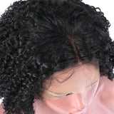 Brazilian 13x4 Lace Front Human Hair Wigs Pre Plucked With Baby Hair Deep Wave 150% Short  Water Curly Bob Wigs For Women