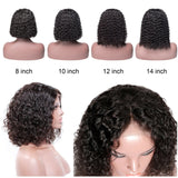 Brazilian 13x4 Lace Front Human Hair Wigs Pre Plucked With Baby Hair Deep Wave 150% Short  Water Curly Bob Wigs For Women