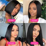 Short Bob Wigs Straight Lace Front Human Hair Wigs For Women Pre Pluck With Baby Hair 13x4 Bob Lace Front Wigs Glueless Lace Wig